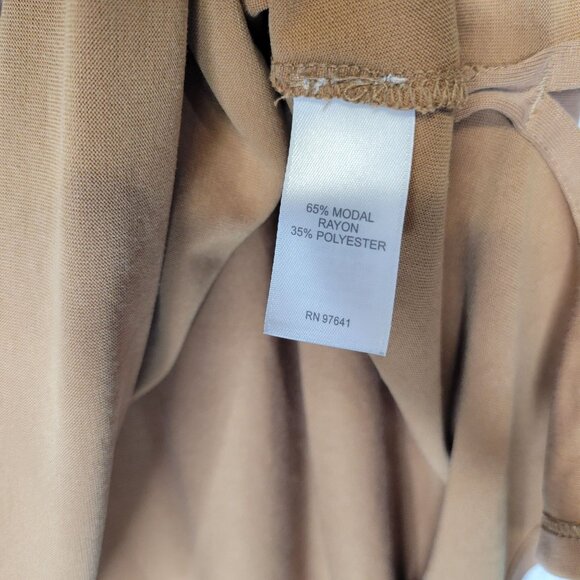 J. Jill Women's XL Shirt Top V Neck Pockets Short Sleeve Brown - Picture 5 of 5